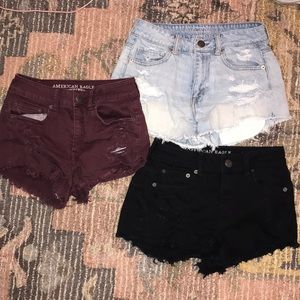 American Eagle High waisted shorts (3 Pairs)